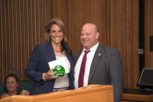 Accepting the 2018 Clean Business Award