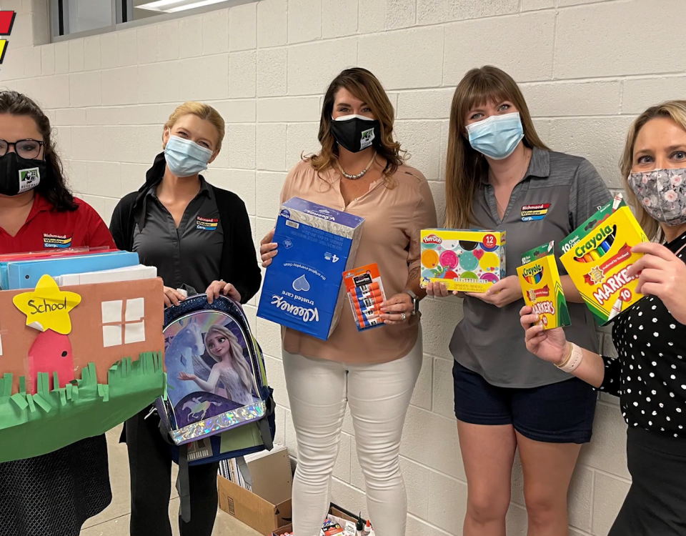 Richmond Window Employees Donate School Supplies to Henrico County Elementary Schools