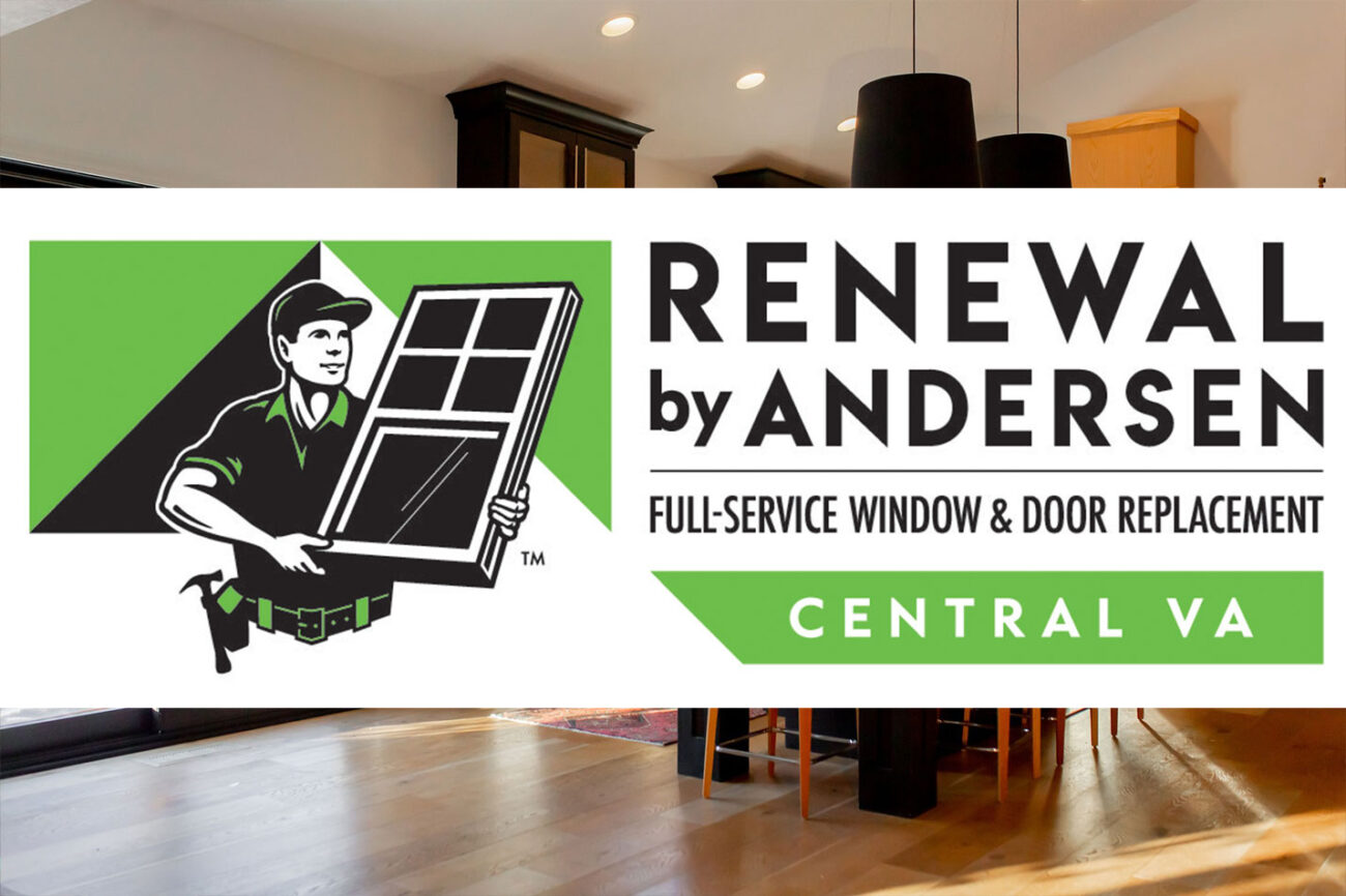RbA Full-Service Window & Door Replacement logo with kitchen interior image as the background