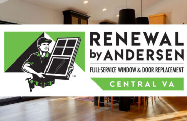 RbA Full-Service Window & Door Replacement logo with kitchen interior image as the background